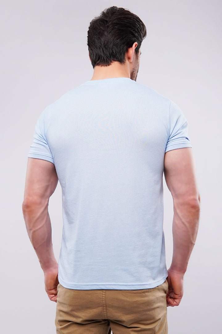 Basic Henley - Powder Blue - Mendeez PK 