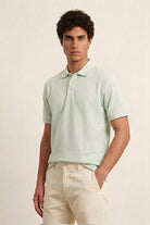 Jacquard Textured Polo - Mint Green - Mendeez