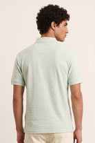 Jacquard Textured Polo - Mint Green - Mendeez