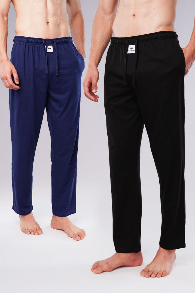 Jersey Pajama - Pack of 2 Black and Navy Blue - Mendeez PK 
