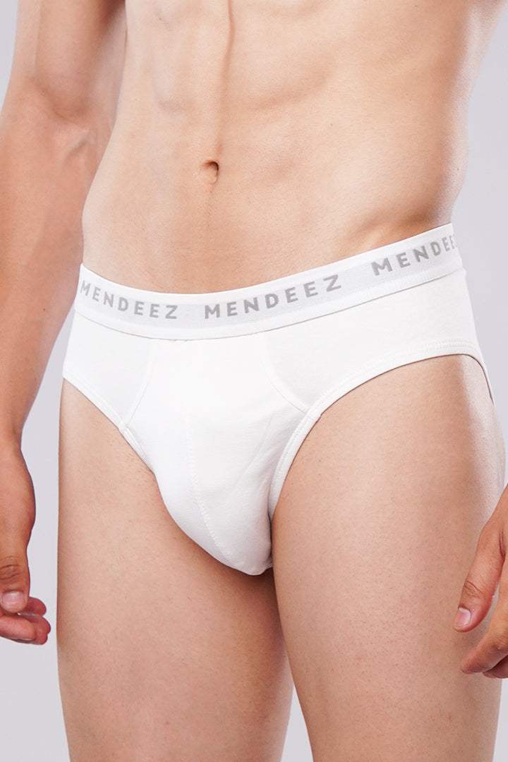 Jacquard Briefs - Pack of 3 (Black, White, Heather Grey) - Mendeez PK 