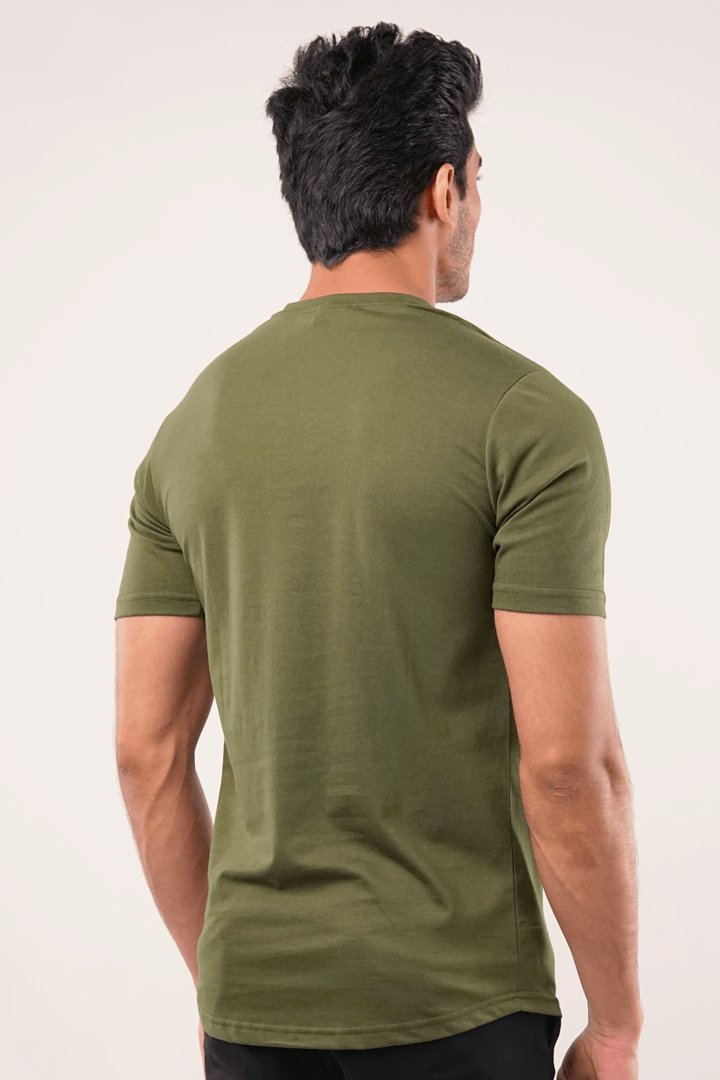 Clod Crew Neck T-Shirts - Olive Green - Mendeez PK 