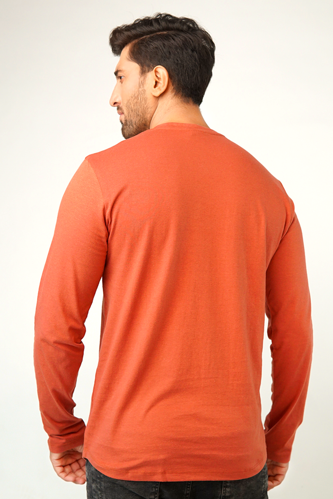 Red Ochre Full Sleeve Henley T-Shirt - Mendeez PK 