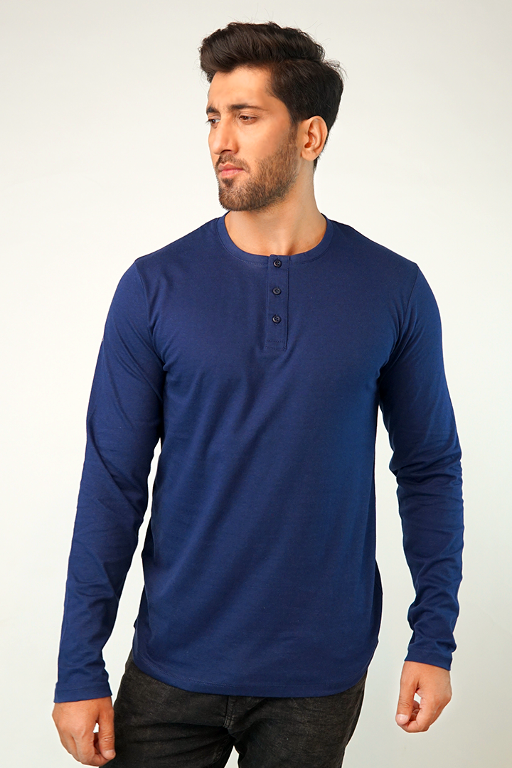 Indy Full Sleeve Henley T-Shirt - Mendeez PK 