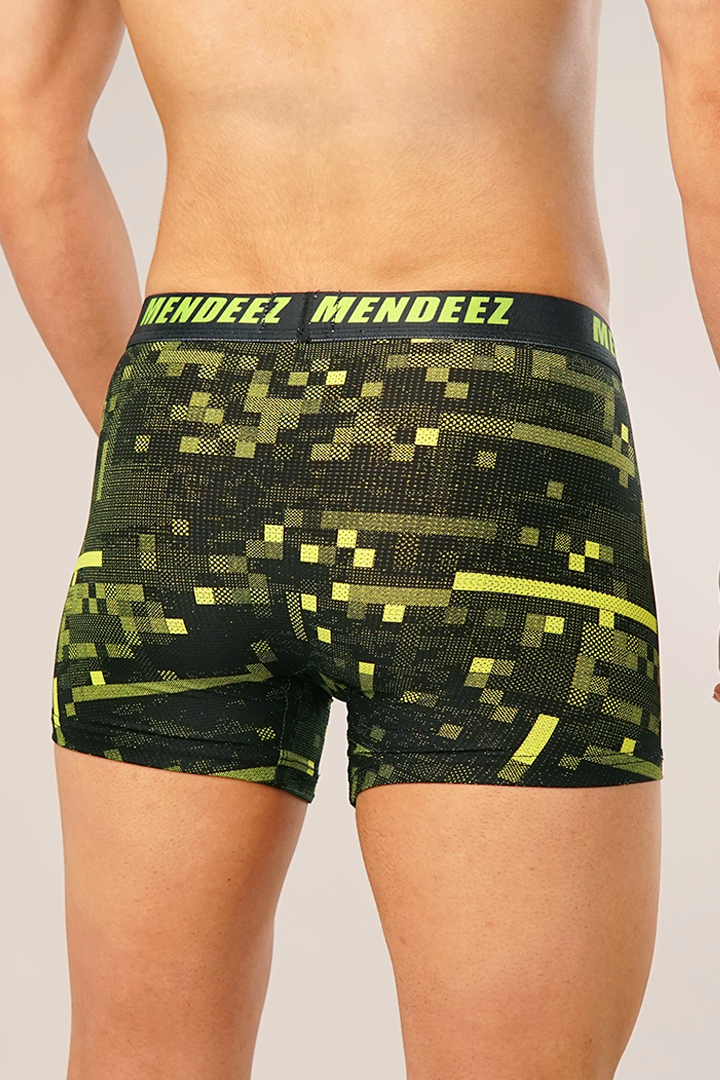 Yellow Maze Printed Boxer Trunk - Mendeez PK 