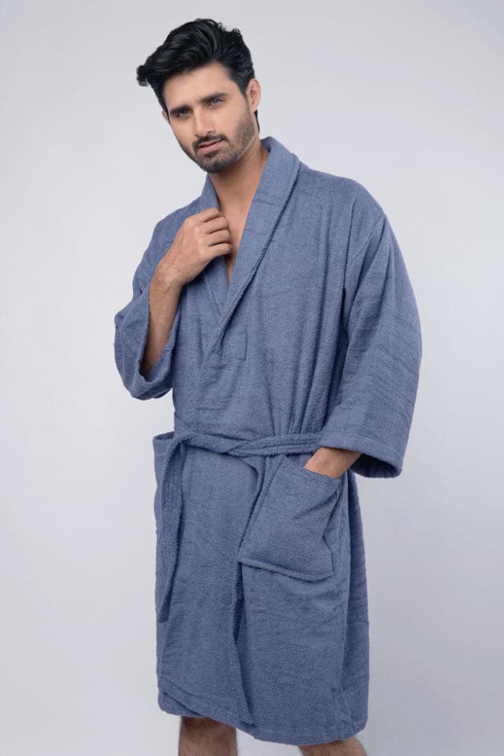 Azure Blue Bathrobe - Mendeez PK 