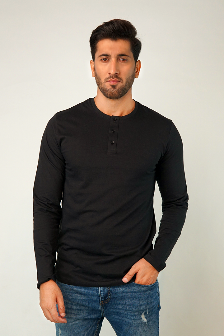 Euphagus Full Sleeve Henley T-Shirt - Mendeez PK 