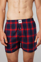 Red Scottish Woven Boxer Shorts - Mendeez PK 