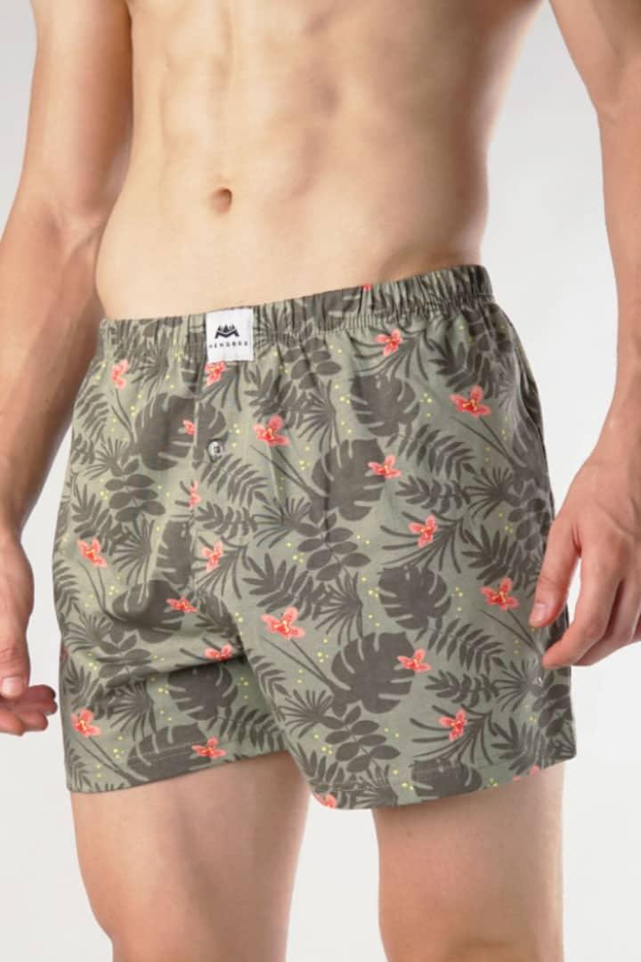 Tropical Pattern Jersey Boxer Shorts - Mendeez PK 
