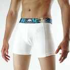 Tropical Printed Boxer Brief - White (4733304799341)