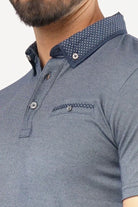 Blue Polka Dots Polo T-Shirt - Mendeez PK 