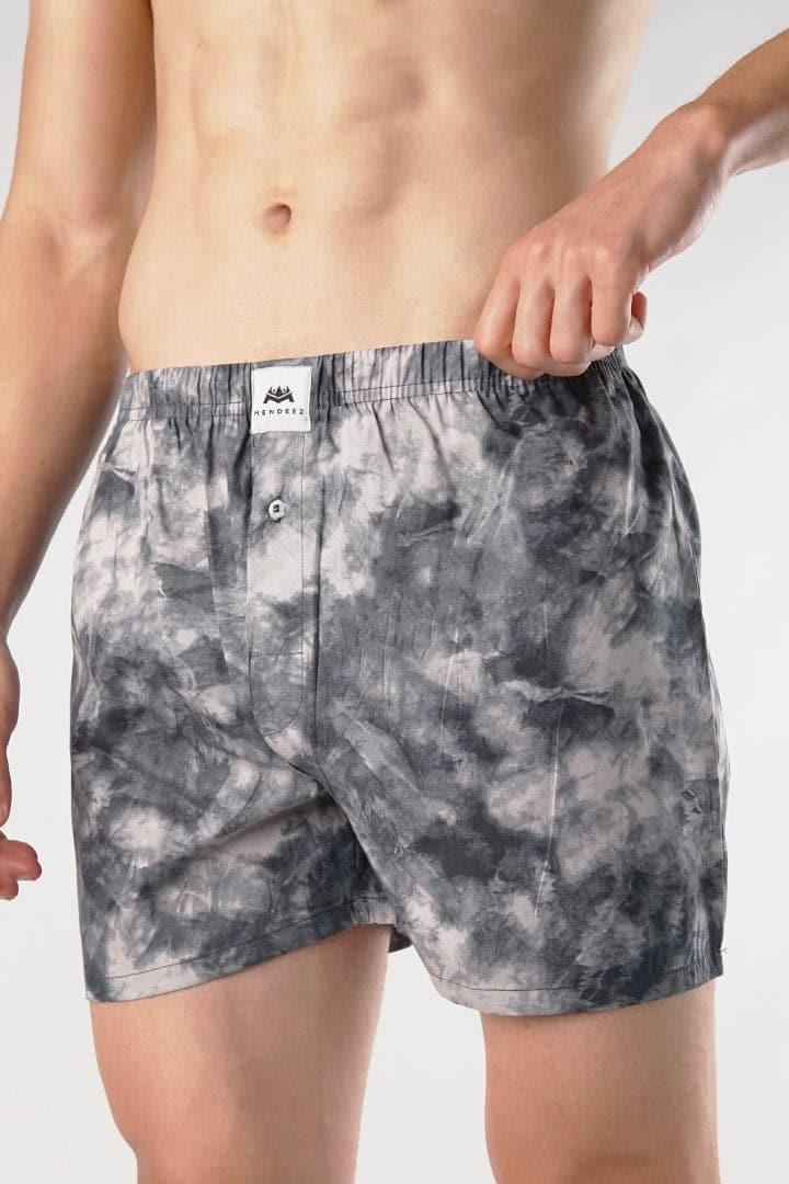 Charcoal Smoke Woven Boxer Shorts - Mendeez PK 