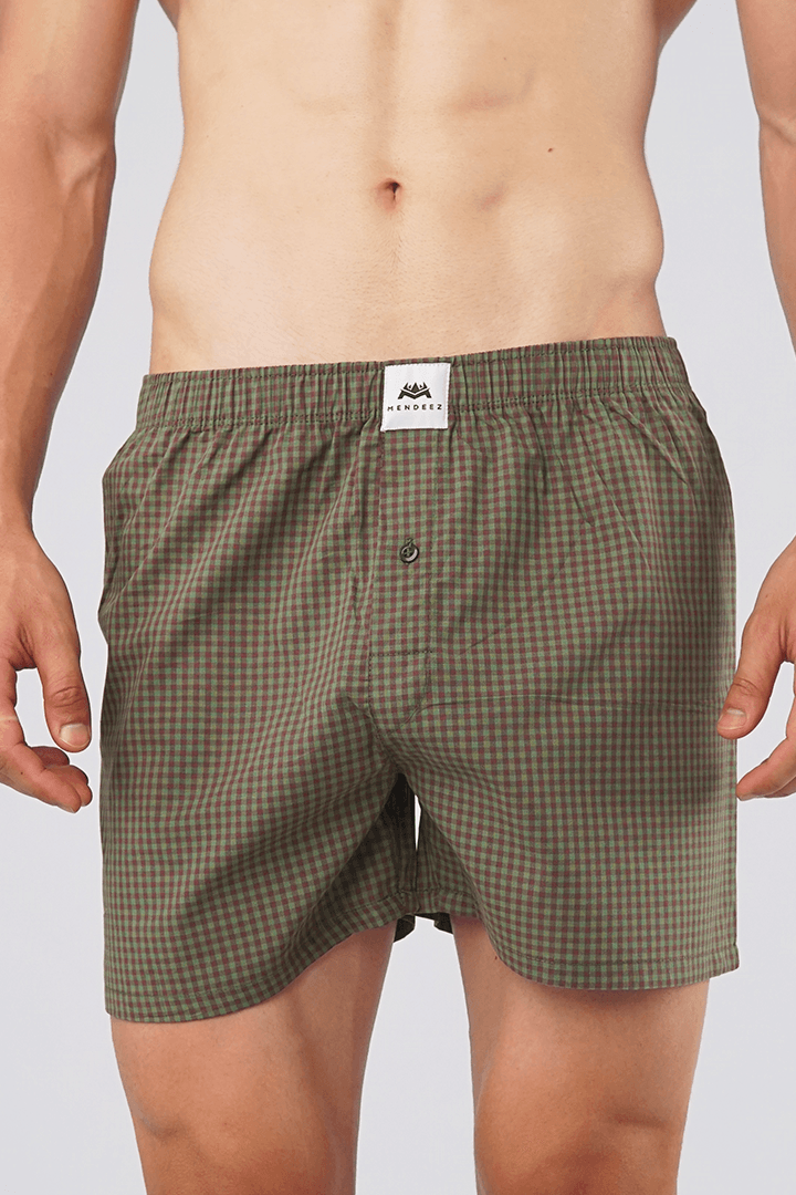 Gingham Woven Boxer Shorts - Mendeez PK 