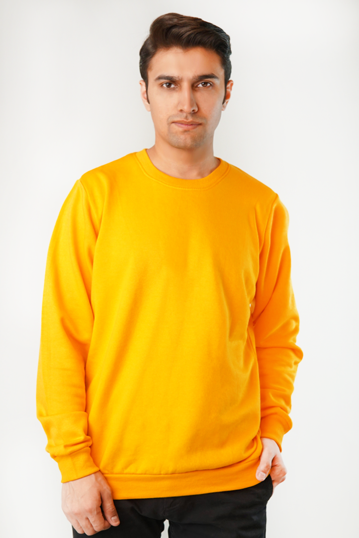 Mustard Fleece Crew Sweatshirt - Mendeez PK 