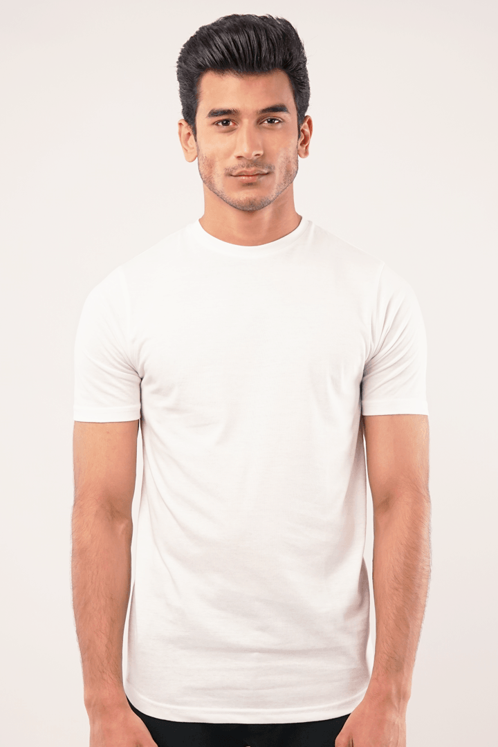 Halcyon Crew Neck T-Shirt - White-MENDEEZ-T-Shirts