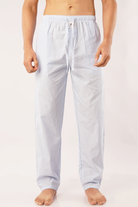 Pale Blue Striped Woven Pajama - Mendeez PK 