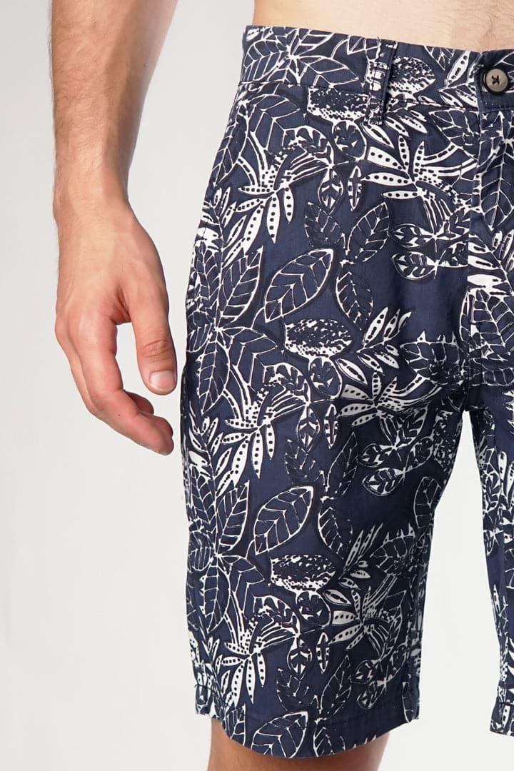 Navy Leaf Casual Shorts - Mendeez PK 