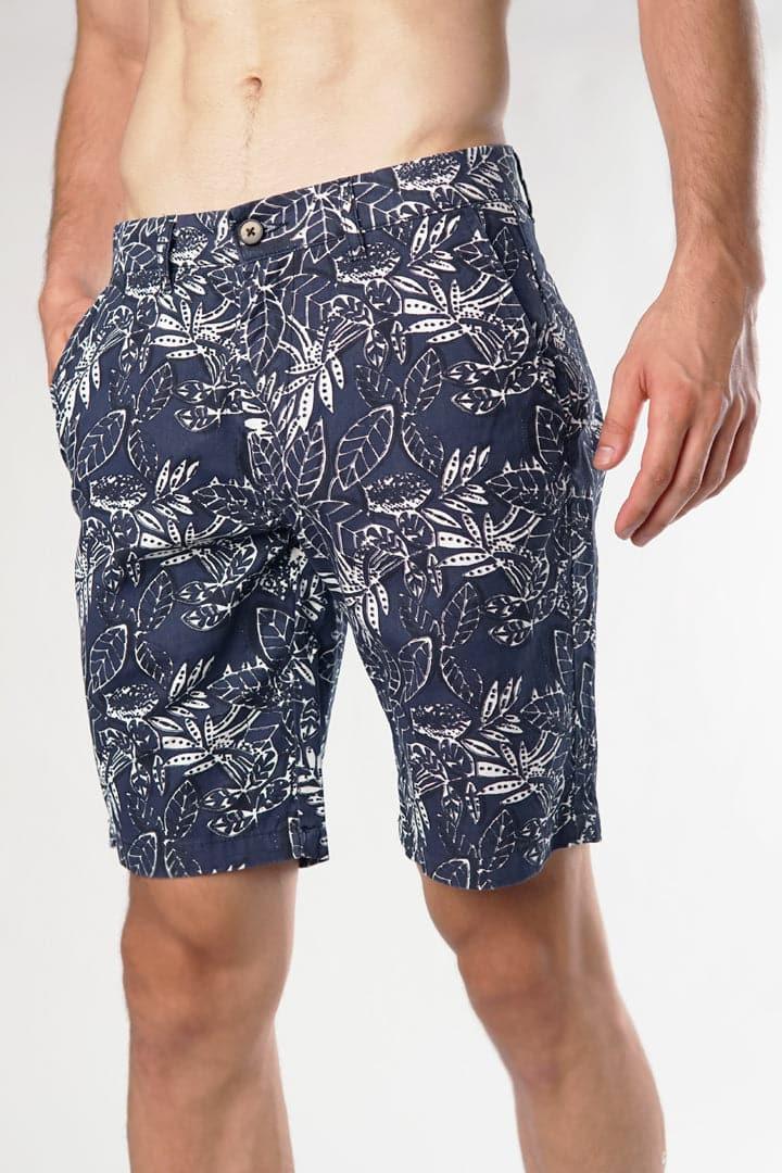 Navy Leaf Casual Shorts - Mendeez PK 
