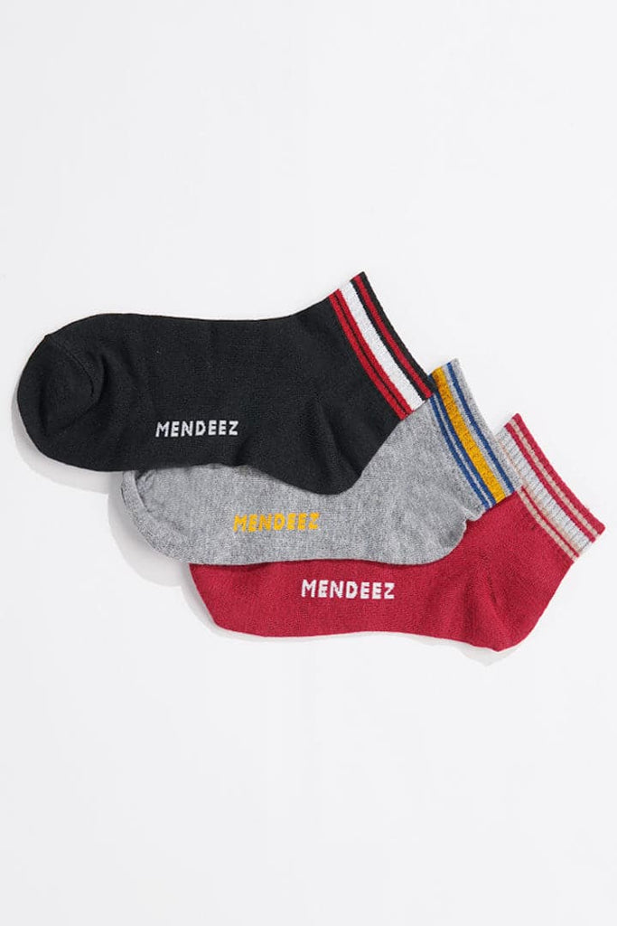 Pleated Ankle Socks - Pack of 3 - Mendeez PK 