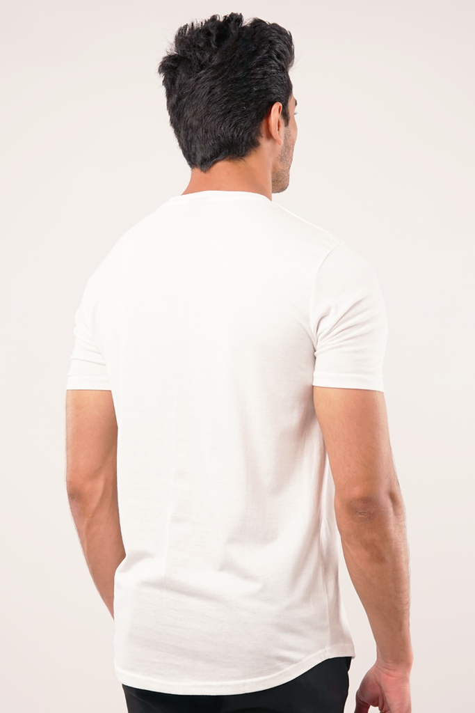 Halcyon V-Neck Shirt - White-MENDEEZ-T-Shirts