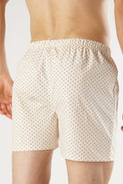 Biege Dotted Woven Boxer Shorts - Mendeez PK 