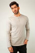 Stone Full Sleeve Henley T-Shirt - Mendeez PK 