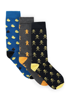 Pack of 3 – Printed Crew Socks - Mendeez PK 