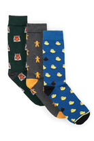 Pack of 3 – Printed Crew Socks - Mendeez PK 