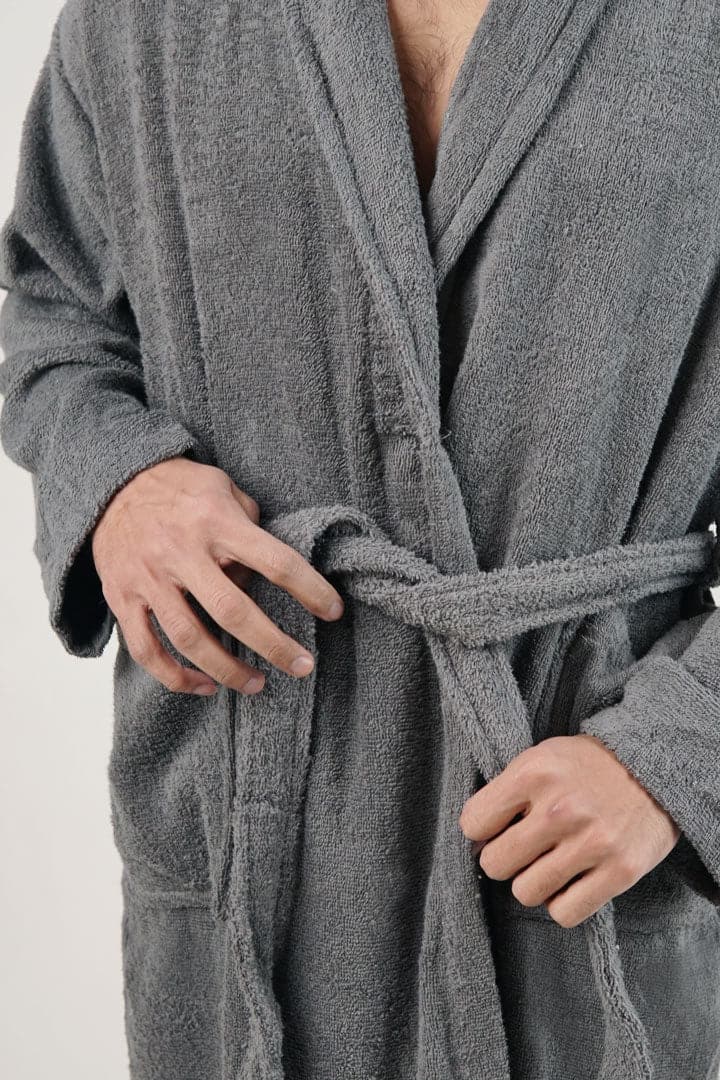 Budge Bathrobe - Dark Grey - Mendeez PK 