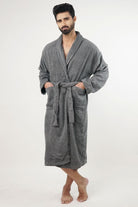 Budge Bathrobe - Dark Grey - Mendeez PK 