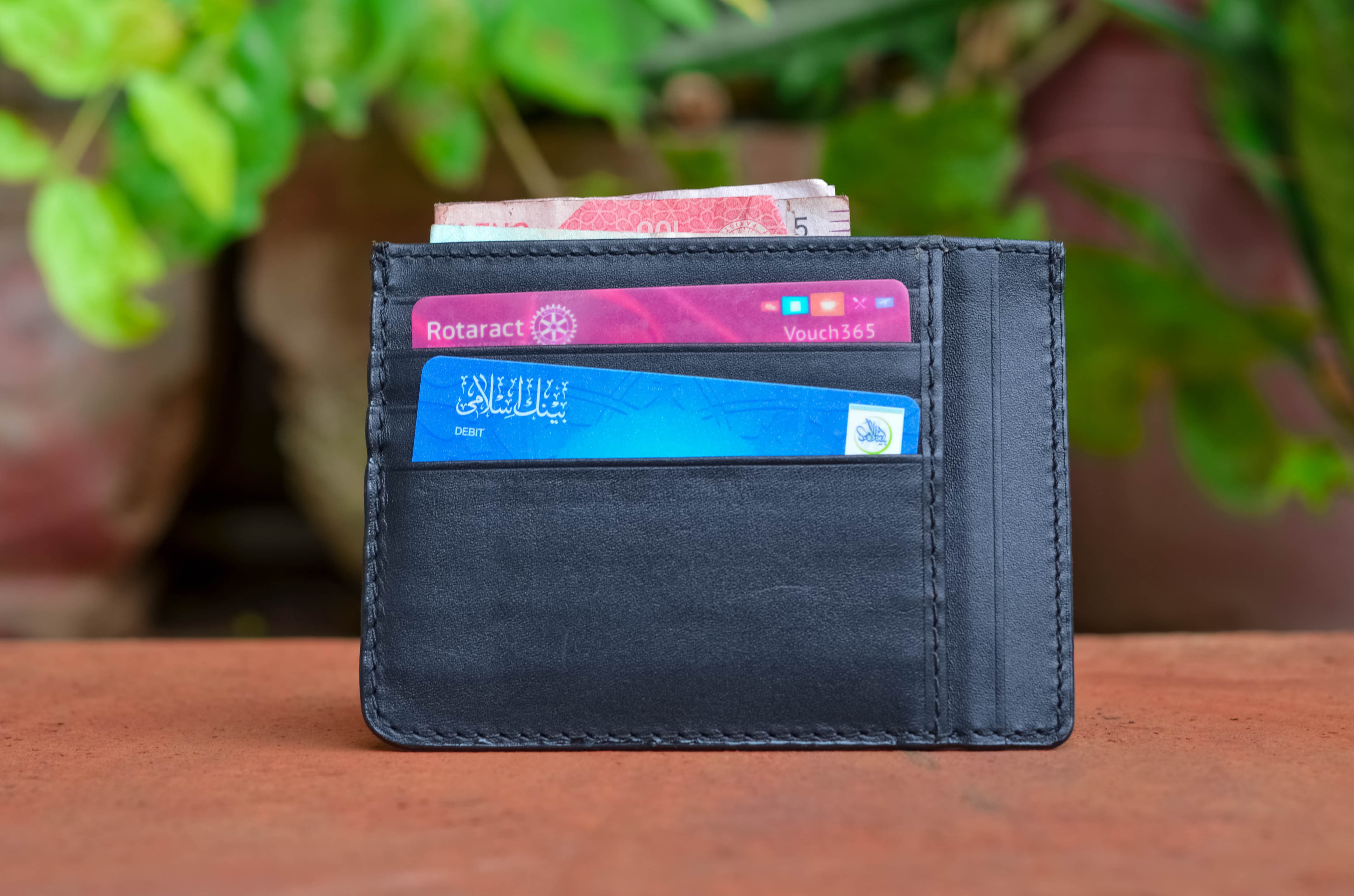 Black Leather Card Holder (1374304698477)