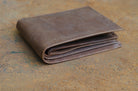 Brown Tri-Fold Horse Leather Wallet (1374312857709)