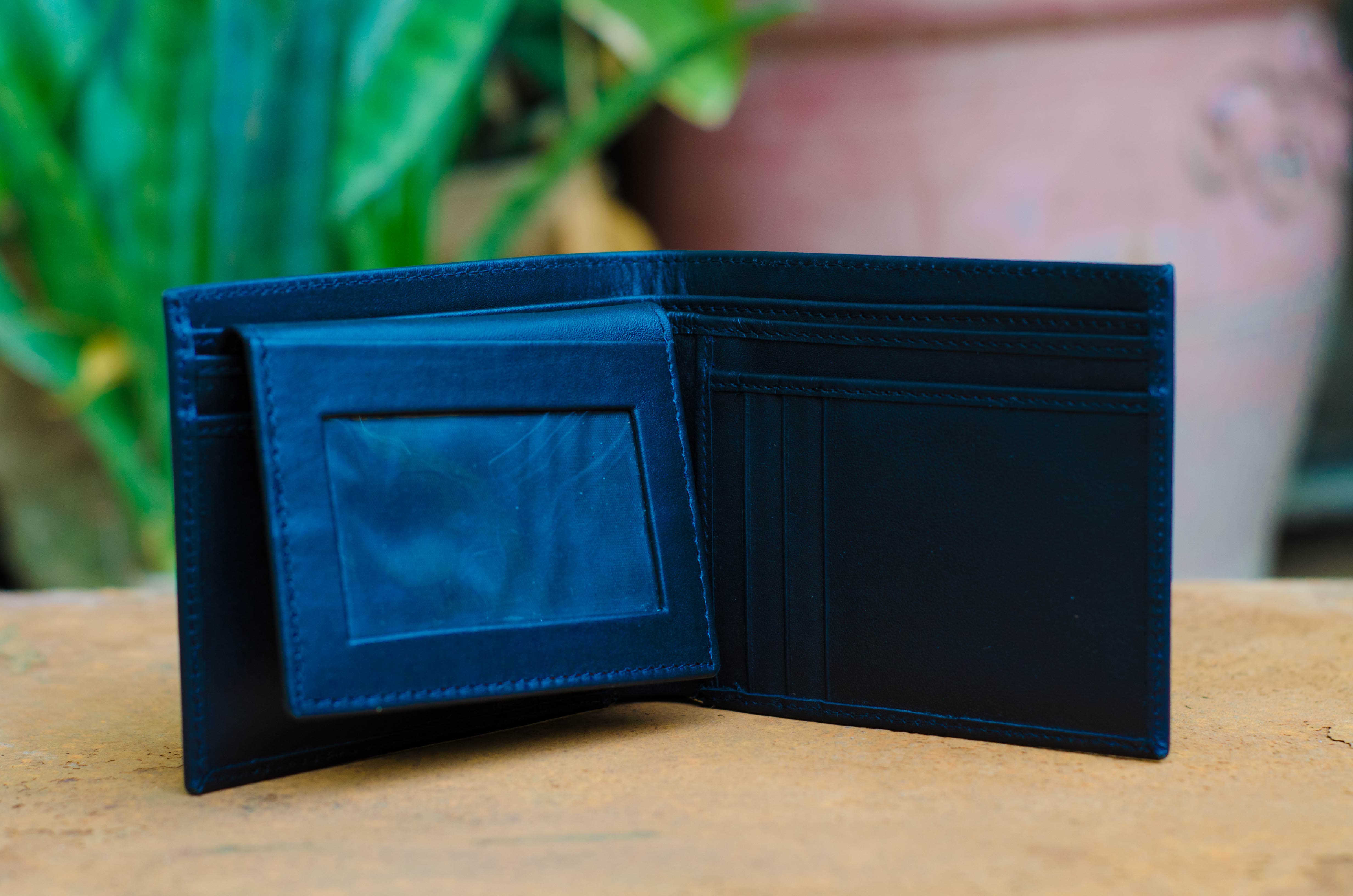 Black Soft Leather Wallet 2 piece (1374315446381)