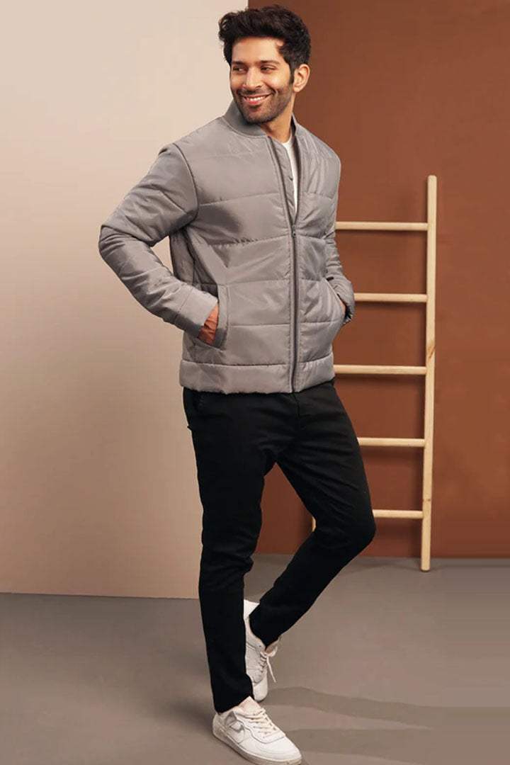 Smoky Gray Puffer Jacket - Mendeez PK 
