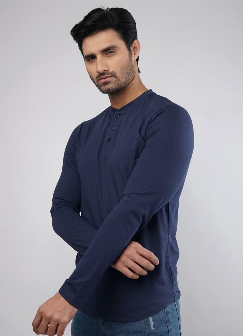 Aegean Full Sleeves Henley Tshirt-MENDEEZ-T-Shirts