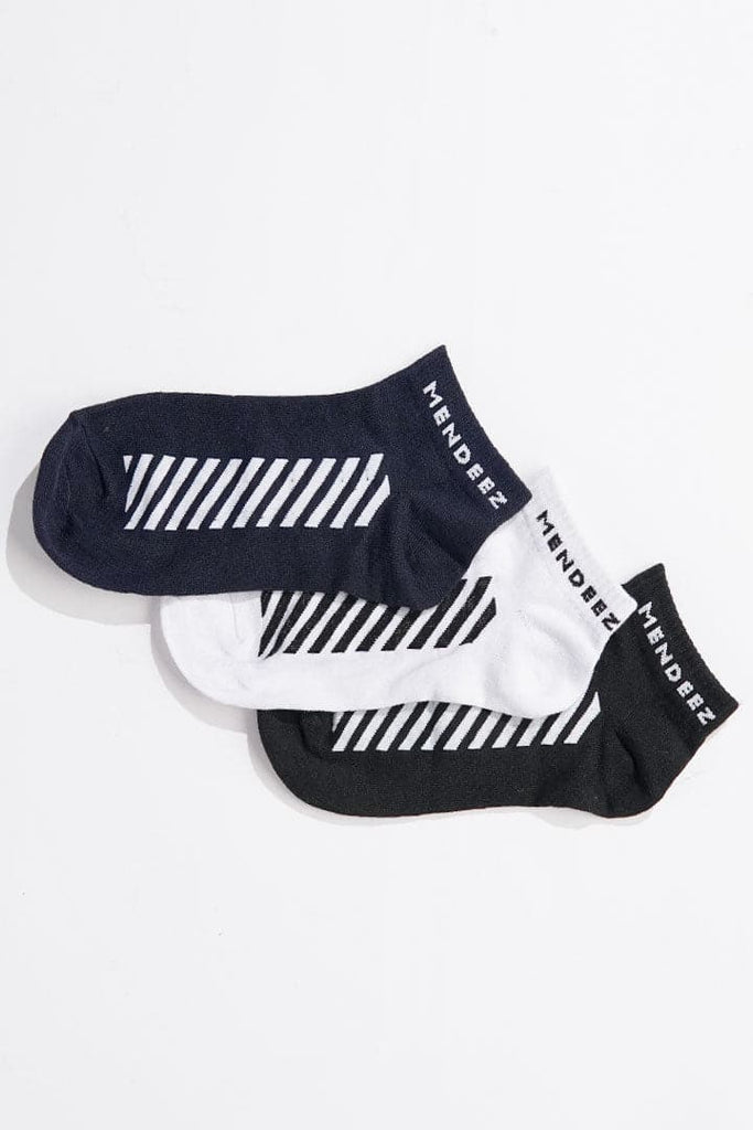 Barcode Ankle Socks - Pack of 3-MENDEEZ-Socks