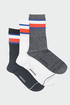 Basic Neutrals Crew Socks (Pack Of 3)-MENDEEZ-Socks