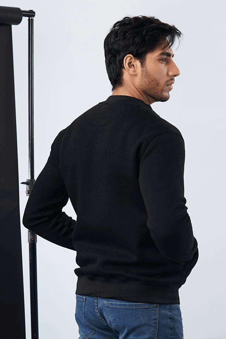 Basic Black Fleece Jacket - Mendeez PK 