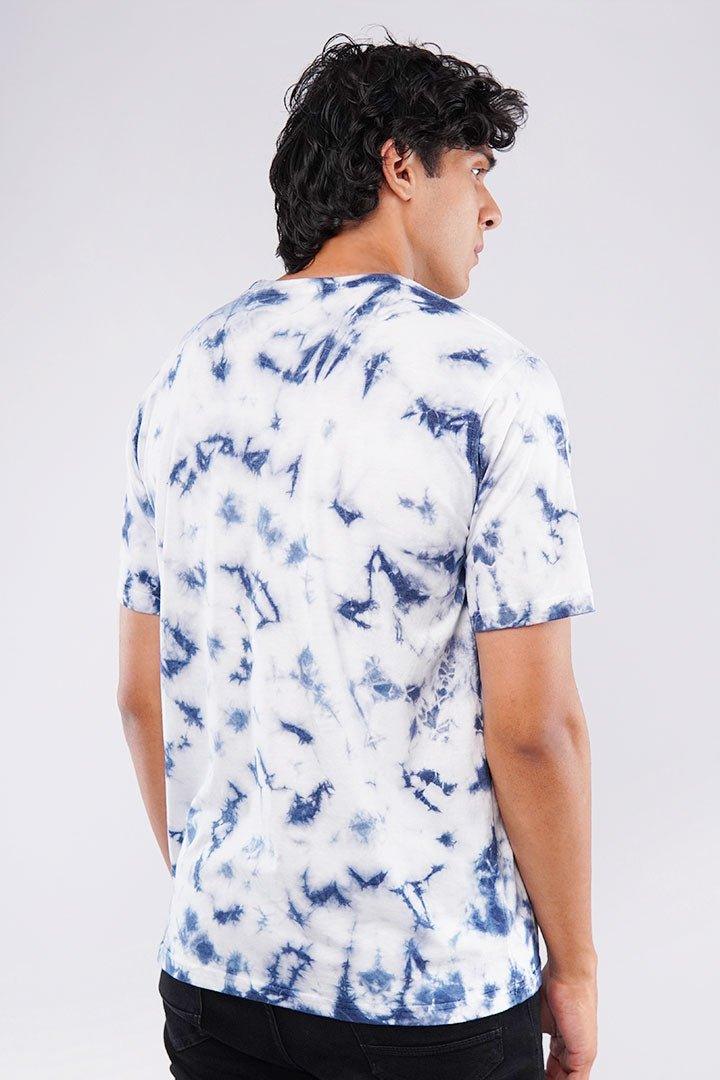 Blue Drizzle Tie and Dye T-shirt-MENDEEZ-T-Shirts