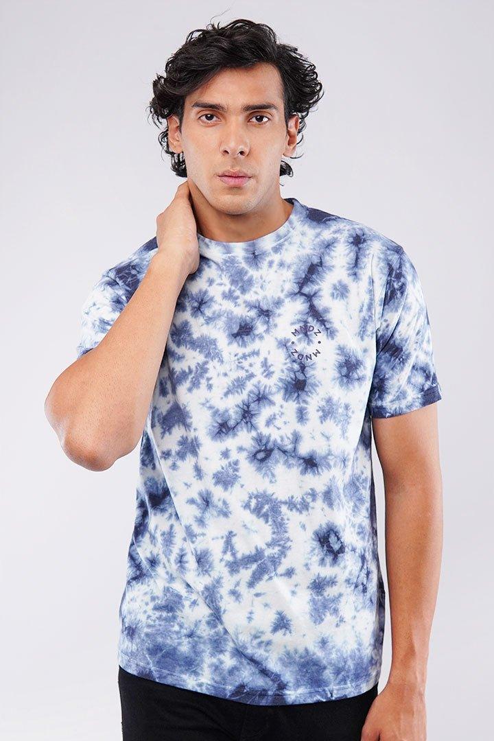 Blue Frost Tie and Dye T-shirt-MENDEEZ-T-Shirts