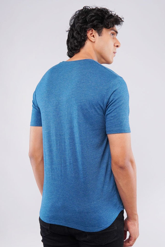 Blue Jay Solid Crew Neck T-shirt-MENDEEZ-T-Shirts