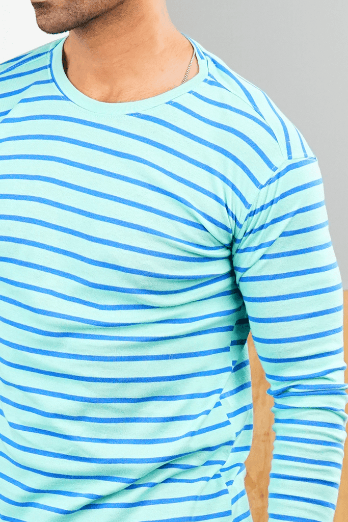 Blues Light Ribbed Sweatshirt-MENDEEZ-Sweatshirts