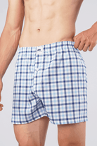 Blues Woven Boxer Shorts-MENDEEZ-Boxers