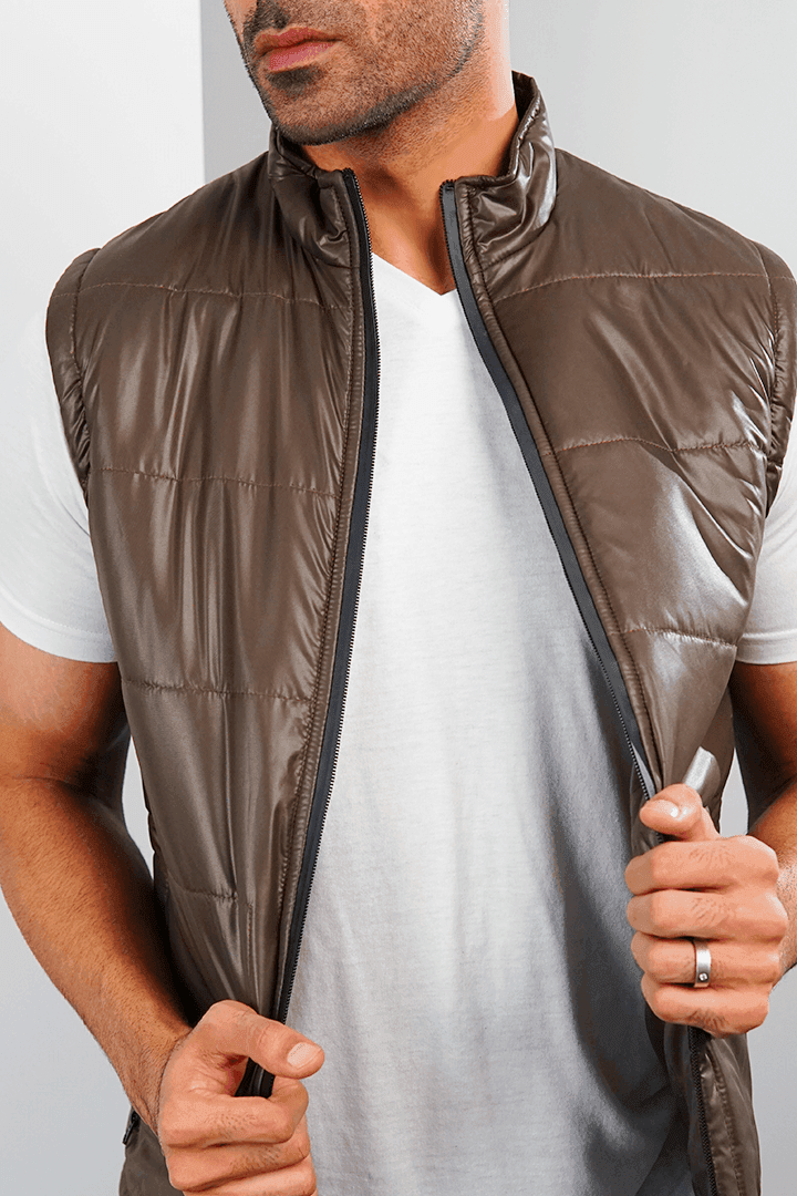 Half sleeve 2025 puffer jacket