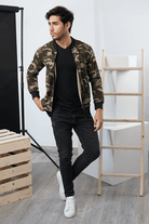 Brown Camo Fleece Jacket-MENDEEZ-Jackets