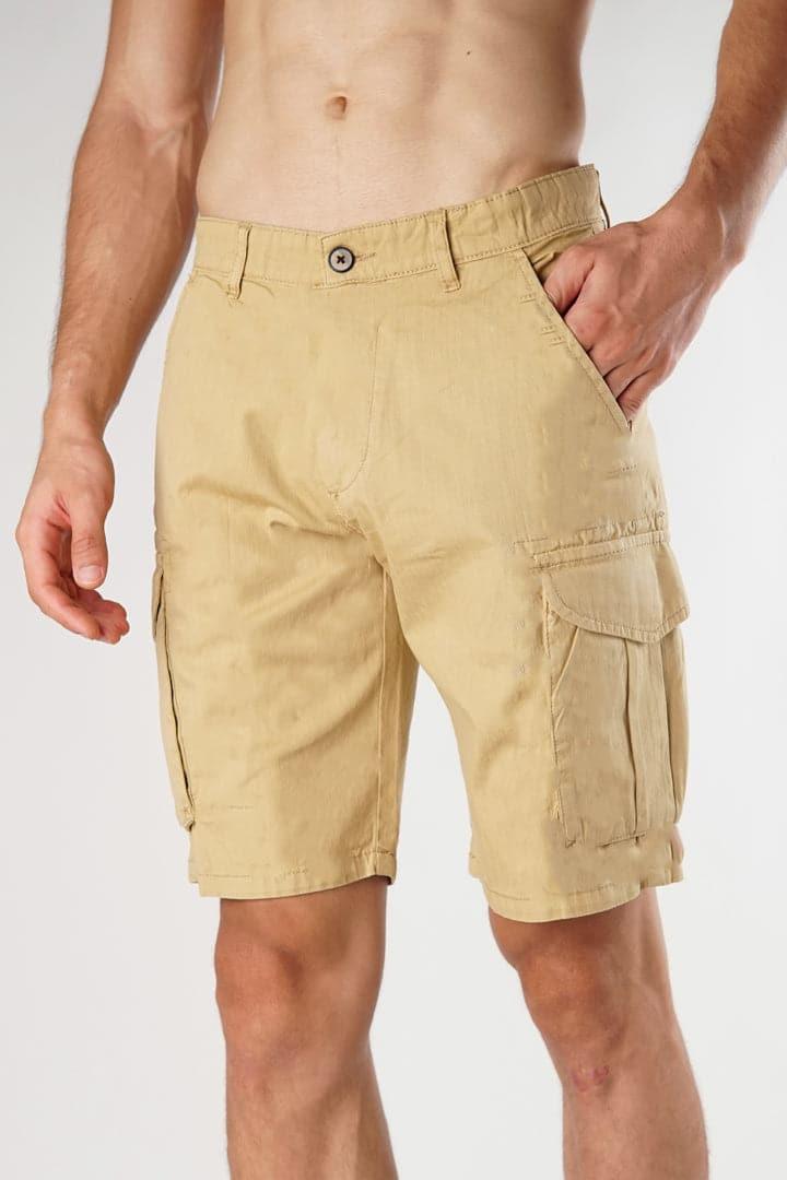 Camel Cargo Shorts-MENDEEZ-Shorts