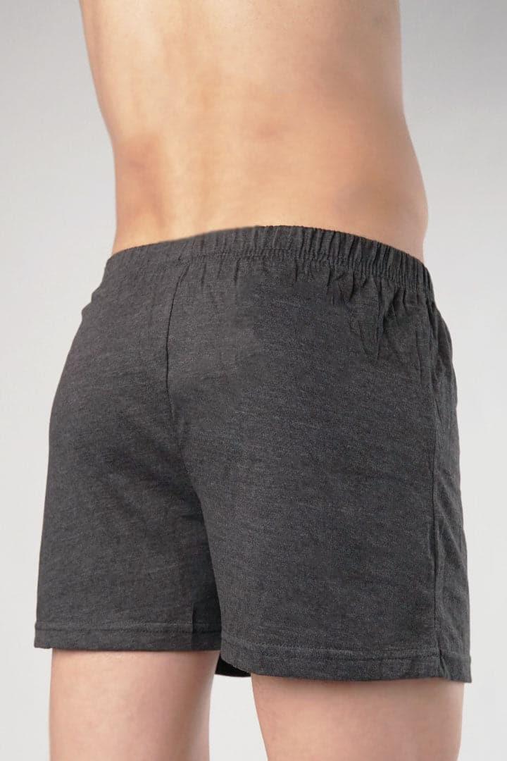 Charcoal Jersey Boxer Shorts-MENDEEZ-Boxers