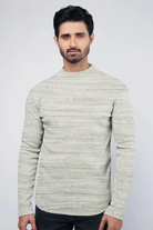 Offwhite Textured Mockneck Sweatshirt - Mendeez PK 