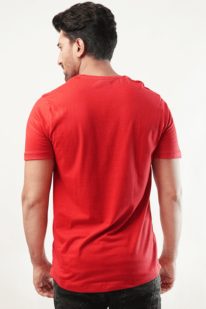 Claret V Neck Shirt - Red-MENDEEZ-T-Shirts