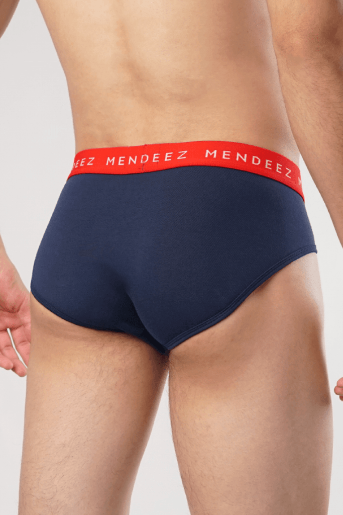 Classic Solid Colored Jacquard Briefs - Pack of 3-MENDEEZ-Brief
